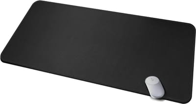 Famanu – Antislip Schreibtisch Onderlegger 100x50 cm - Waterdicht en Makkelijk Schoon te Maken - Grote Muismat voor Kantoor en Homeoffice - Zwart