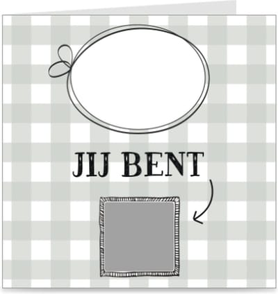 Kraskaart | JIJ BENT | kaart met krassticker | voor liefste mama / beste papa / leukste juf / meester / vriend / vriendin | ruitjes
