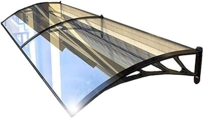 Deurluifel Luifel - Regenopvang Veranda - Bescherming tegen regen - Stootvaste polycarbonaat - 60x120cm - Transparant