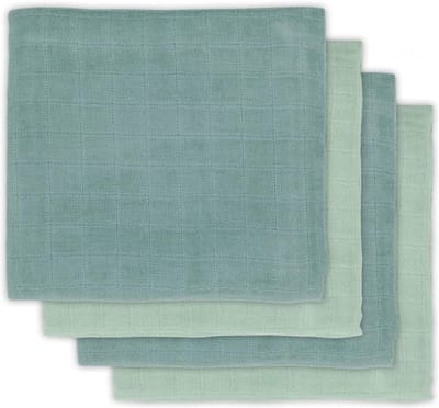 Hydrofiele doeken mintgroen 4-pack 70x70 cm - Zacht en duurzaam voor jouw baby