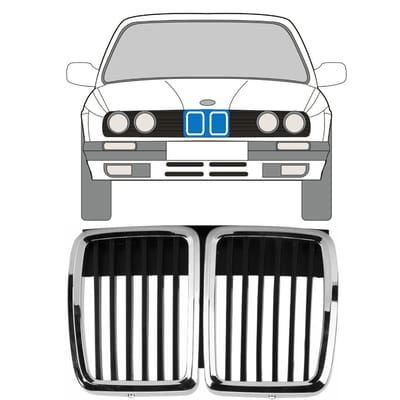 Grill voor BMW 3 E30 1982-1994