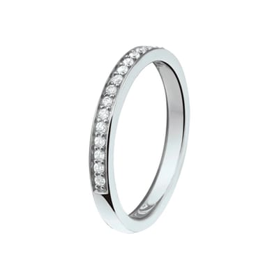 Zilver Gerhodineerde Ring zirkonia 1315657 18.50 mm (58)