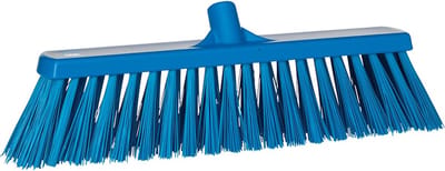 Bezem | Breed | Hard | Sterk, duurzaam & effectief | Professionele Vikan | Blauw