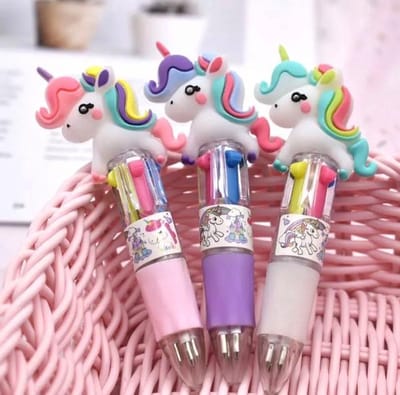 Akyol - Unicorn Pen - verschillende kleuren -mini unicorn pen - Eenhoorn - regenboog - kleurenpen - pen - 1 stuks- kinderpen -eenhoornpen -unicorn balpen -unicorn balpen met met kleurtjes- unicorn gift -unicorn cadeau- eenhoorn cadeau -magische pen u
