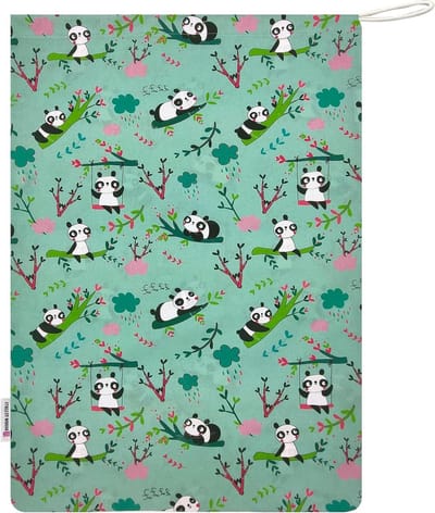 Opbergtas Kinderdagverblijf - Babykleding tas - Kleding opbergen - Handgemaakt in Italië - 46 x 60 cm - Panda