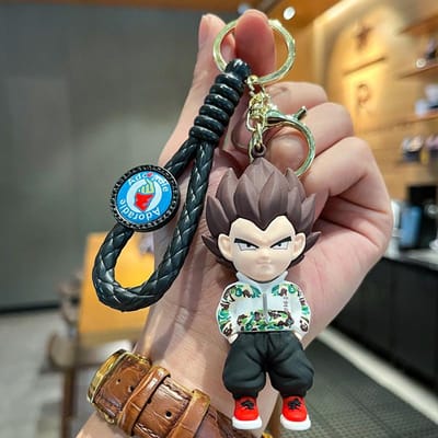Anime Dragon Ball Sleutelhanger Z Super Saiyan Son Goku Bulma Broly Piccolo Majin Buu Serie Kawaii Tas Hanger Sleutelhanger Speelgoed Cadeaus black