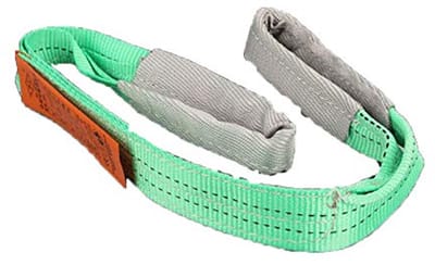 Hijsriem polyester platte band sling - 2T - 1m - Groen