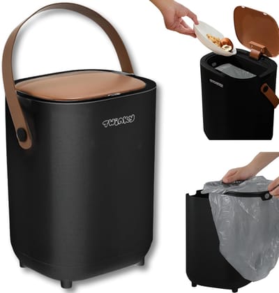 Luieremmer Babykamer - Luier afvalbak - Hygiënisch Luiers Weggooien - Geurvrij Deksel - 16 Liter - Zwart