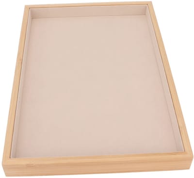 Allecto - Houten sieraden organizer - Opbergoplossing - Stapelbare tray voor oorbellen en kettingen - Beige kleur - Perfect voor armbanden - Ruimte...