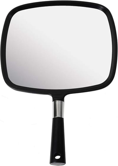Famanu – Vierkante mini make-upspiegel 12x vergroting, compacte reisspiegel voor handtas