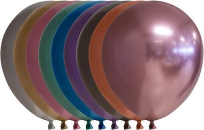 100 chrome 5 inch kleine ballonnen assortie.