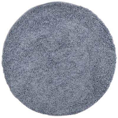 vidaXL Vloerkleed PAMPLONA shaggy hoogpolig modern Ø 200 cm blauw