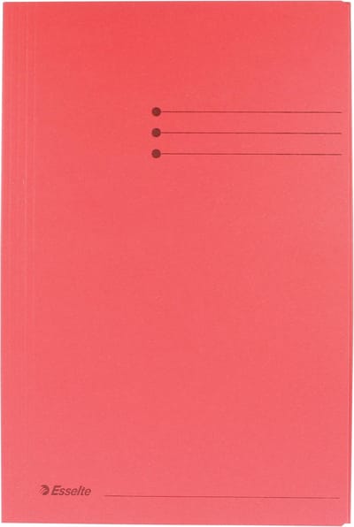 100x Esselte dossiermap rood, folio