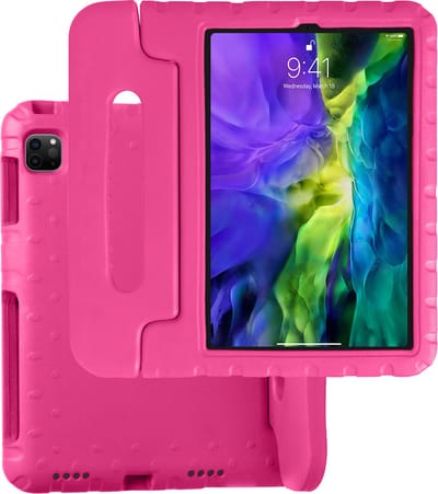 Hoesje Geschikt voor Apple iPad Pro (2022) - 11 inch - 4e generatie - Kinderhoes Shockproof Bumper - Kidsproof Case - Tablet Hoes - Kinder Hoes Cover - Roze