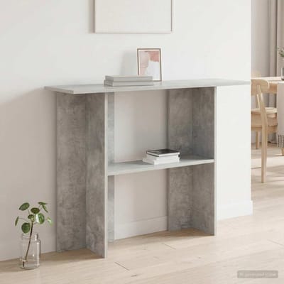 vidaXL - Wandtafel - Betongrijs - 100 - x - 30 - x - 75 - cm - Bewerkt - hout