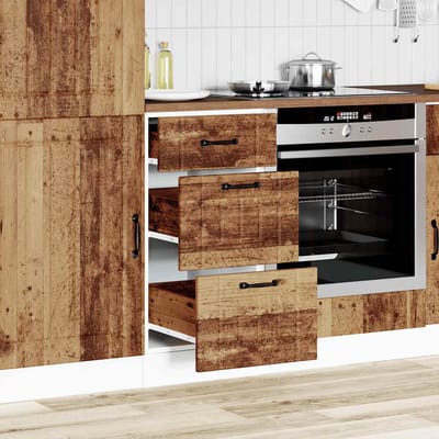 vidaXL - Onderkast - Lucca - bewerkt - hout - oud - houtkleurig