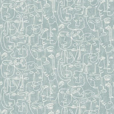 Arty Faces blauwgroen/wit - M412-04