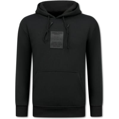Oversized Hoodie Heren met Capuchon - ICONS Basic- Dik Geweven - 5808 - Zwart