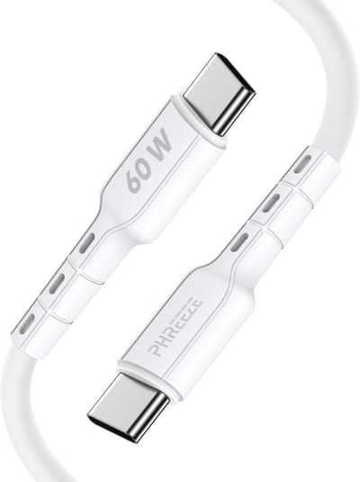 Usb C kabel 1m - Usb C naar usb C - 65w fast charge & 480mbps data - Flexibel kunststof - Phreeze