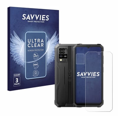 Savvies - Screenprotector voor Blackview BV4800 SE (Voor+Camera) - Folie Beschermfolie transparant 6 Stuks