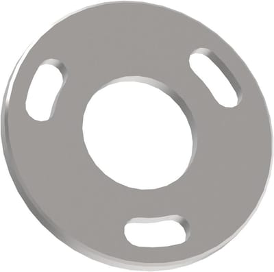 Bodemflens voor palen - Paalanker rond - Lassen van constructies - Roestvrij staal - Ø 42.4 mm - Grijs