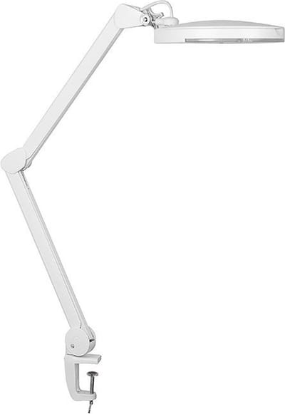 Highlight Moderne Tafellamp Loeplamp 1 Lichtpunt Rond Wit Aluminium Woonkamer