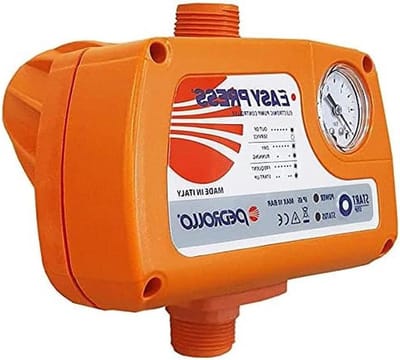 Pedaalroller - Drukregelaar Pomp - Waterdruk Regelen - Geïntegreerde Manometer - 1 inch - Grijs