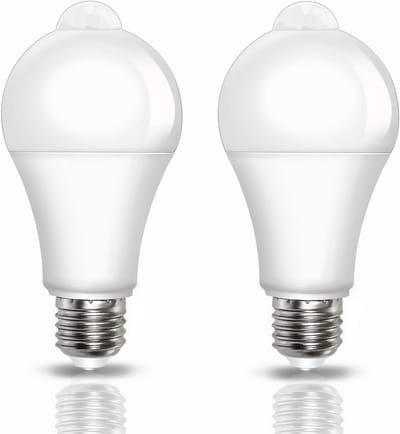 Ledlamp met bewegingsmelder E27 Koudwit 2 stuks voor Binnen en Buiten