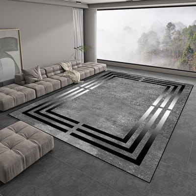 Licht Luxe Grijs Grote Vloerkleden voor Woonkamer Europees Eenvoudig Slaapkamer Decoratie Tapijt Zacht Antislip Lounge Salontafels Mat 60*90cm
