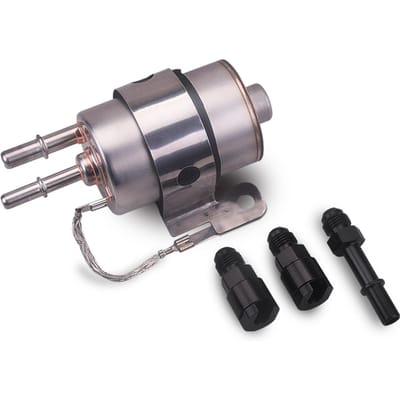 C5 Brandstoffilterregelaar 58 PSI-set voor LS Swap EFI-conversie zilver