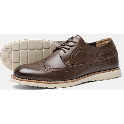 Heren Casual Schoenen Mode Comfortabele Schoenen Leer Merk Herenschoenen 39 bruin