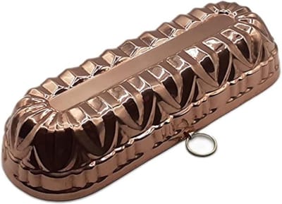 Koperen Bakvorm Pudding Vorm 30x11 cm - Tin Gevoerd - Voor Ovenschotels en Decoratie