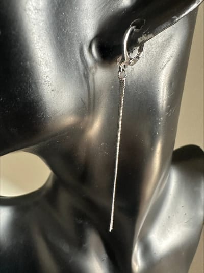 Zilverkleurige oorringetjes met ketting | Make up | Parfum | Moederdag | Verjaardagscadeau| Cadeautje| Valentijnsdag| Kado | sieraden | vaderdag | oorbellen | oorsieraden