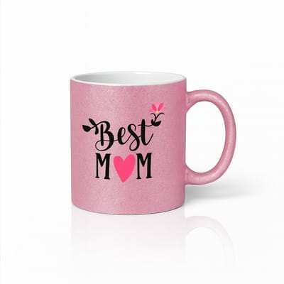 Best Mom Ever Mok - Volledig Roze Keramiek - Romantisch Moederdag Cadeau - Stijlvolle Beker