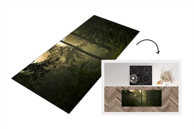 Keukenloper - Loper keuken - Bos - Bomen - Groen - Planten - Bladeren - 120x50 cm - Keukenloper vinyl