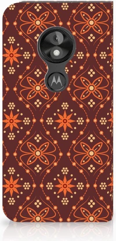 Motorola Moto E5 Play Hoesje met Magneet Batik Brown