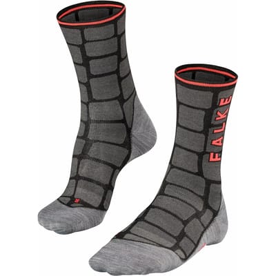 FALKE BC6 Stone Heren Fietssokken - Black-Mix - Maat 39-41