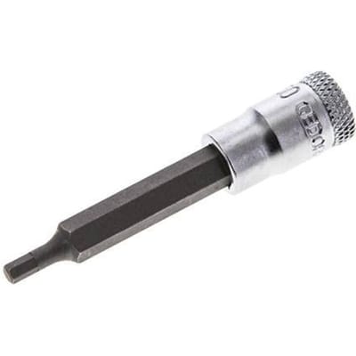 1/4" Gedore 60mm Dopsleutel- Schroevendraaier voor 3mm Binnenzeskant-Schroeven