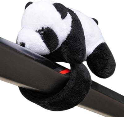 Fietsstuur Decoratie - Dierenpop Stuur - Fiets Opvrolijken - Zachte Pluche Textuur - 8.5 cm - Panda