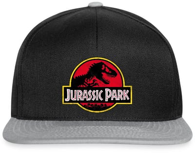 Jurassic Park Klassiek Logo In Rood Met T-Rex Snapback cap