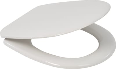 Plieger Compact Toiletbril - Universele vorm WC Bril - Duroplast - Wit - Met Deksel - RVS Bevestiging