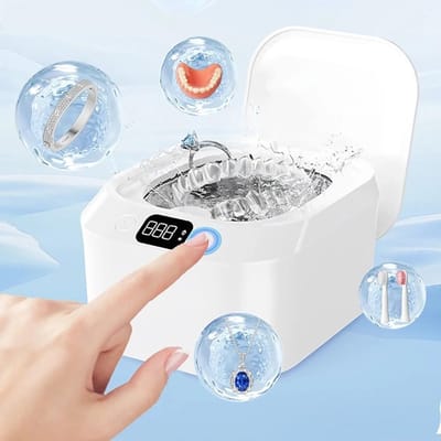 Ultrasone Reiniger - Reinigingsapparaat Sieraden - Diepe Reiniging - Oplaadbaar Ontwerp - 220 ml - Wit