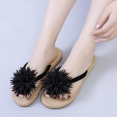 Zomer Flats Slippers Damesschoenen Nieuwe Trend Teenslippers Casual Clip-Teen Strand Slingbacks Mode Dames Sandalen Femme Slides 36 zwart