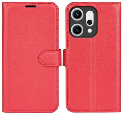 Coverup Hoesje - Geschikt voor OPPO Reno14 Hoesje - Coverup Book Case - Rood