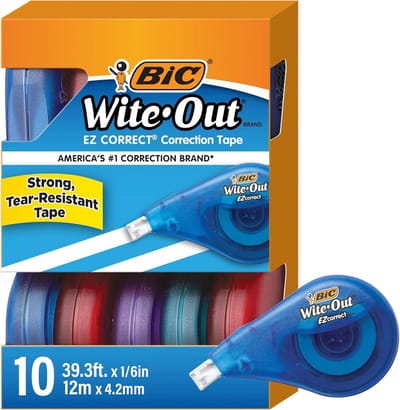 Correctietape voor nauwkeurige en gemakkelijke correcties - 9 stuks