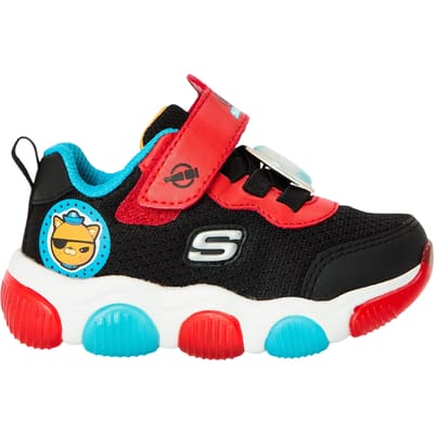 Skechers Mighty Glow-trainers voor peuters (Zwart, Rood)