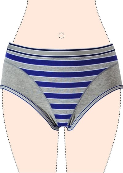 Dames slips 3 pack gestreept donker blauw S