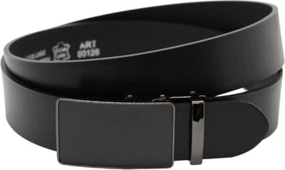 Fana Belts Heren Broekriem Kliksysteem Zwart - Zwarte Gesp - Taillemaat 90