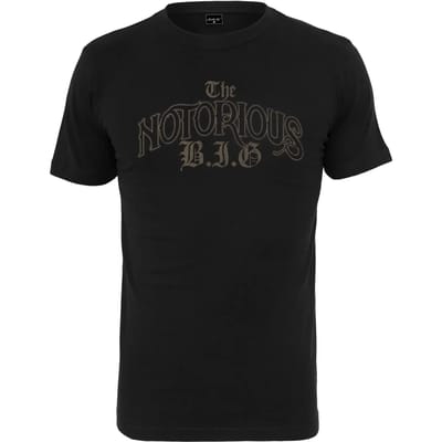 Mister Tee Biggie Smalls - The Notorious BIG Logo Heren T-shirt - L - Zwart