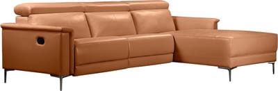 Lund-3Zitsbank - 1 Handmatige Relax - Cognac PU